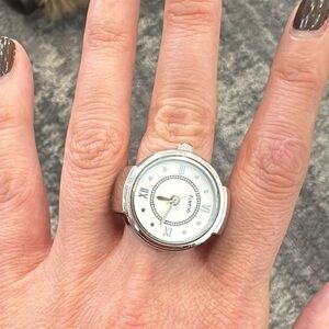 TinyTime.Co The Muse Elegant Silver Women's Quartz Ring Watch